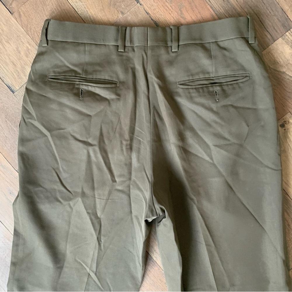 Brooks Brothers Men’s Wool Green Dress Pants Size 33 - Picture 4 of 6